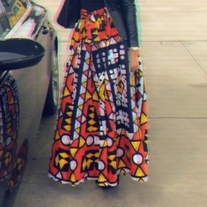 Multicolor maxi skirt